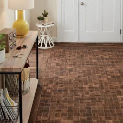 Lifeproof Autumn Wood Modern Weave 12 in. x 12 in. x 8 mm Glazed Porcelain Mosaic Tile (0.96 sq. ft./Each) -Lifeproof Sales Store autumn wood lifeproof mosaic tile lp3223mdwvhd1p1 4f 1000