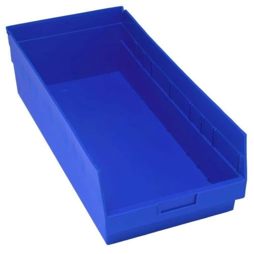 Store-More 6 in. Shelf 27.3 Qt. Storage Tote in Blue (6-Pack) by QUANTUM STORAGE SYSTEMS -Lifeproof Sales Store blue quantum storage systems storage bins qsb216bl 64 1000