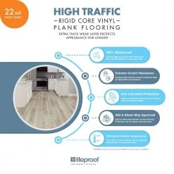 Lifeproof Boulder Pass Hickory 8.98 in. W x 48.03 in. L Waterproof High Traffic Luxury Vinyl Plank Flooring (17.98 sq. ft./case) 19 Lifeproof Boulder Pass Hickory 8.98 in. W x 48.03 in. L Waterproof High Traffic Luxury Vinyl Plank Flooring (17.98 sq. ft./case) -Lifeproof Sales Store boulder pass lifeproof vinyl plank flooring hlvspc029 c 1f 1000