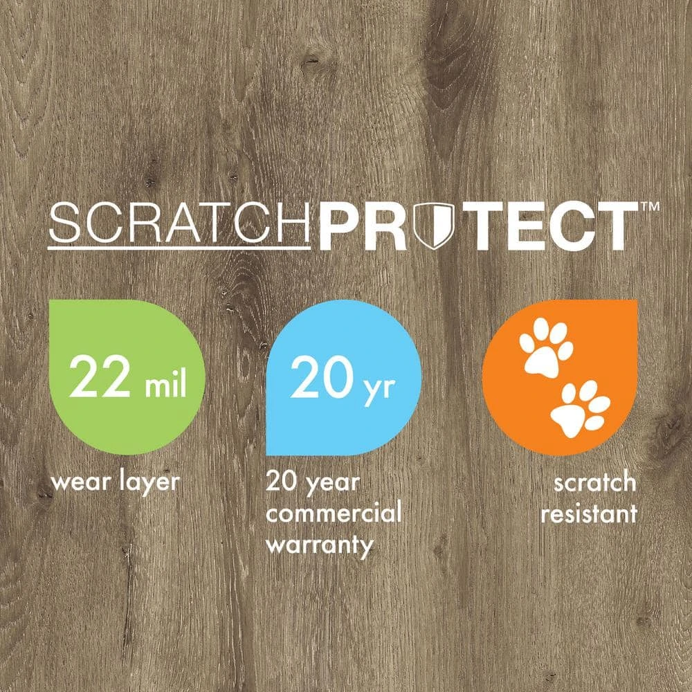 Lifeproof 8.7 in. W Auburn Wood Click Lock High Traffic Luxury Vinyl Plank Flooring (20.06 sq. ft./case) 8 Lifeproof 8.7 in. W Auburn Wood Click Lock High Traffic Luxury Vinyl Plank Flooring (20.06 sq. ft./case) - Image 8