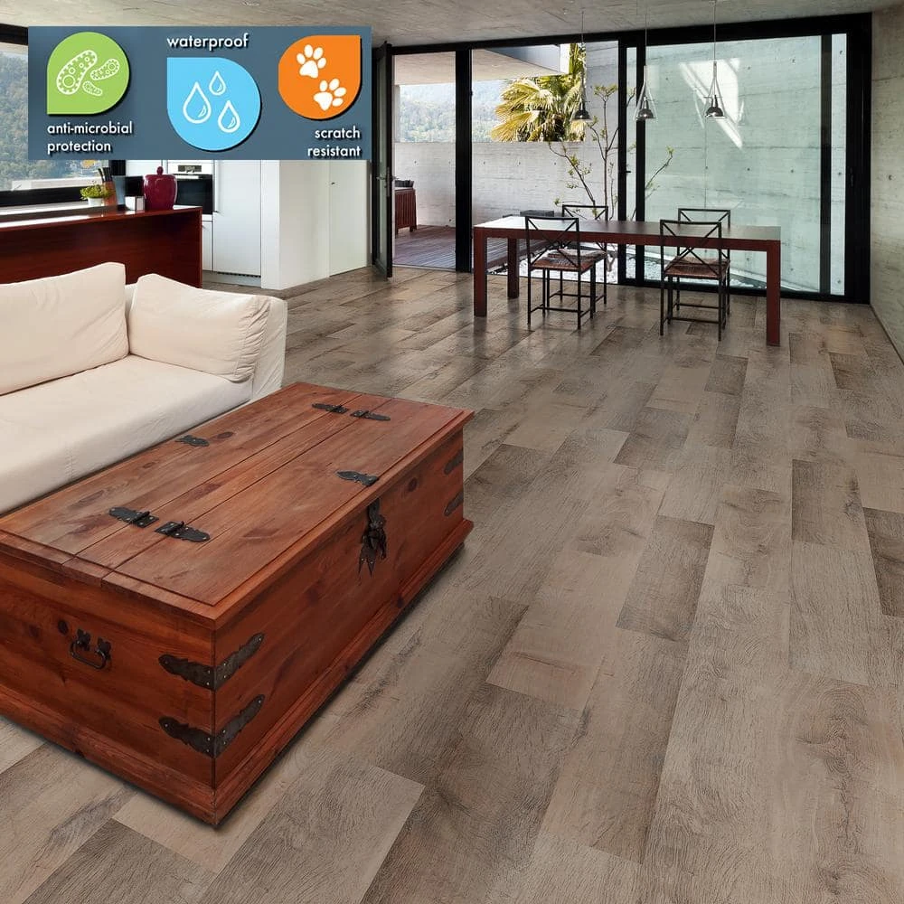 Lifeproof 8.7 in. W Easy Oak Click Lock Luxury Vinyl Plank Flooring (20.06 sq. ft./case) 2 Lifeproof 8.7 in. W Easy Oak Click Lock Luxury Vinyl Plank Flooring (20.06 sq. ft./case) - Image 2