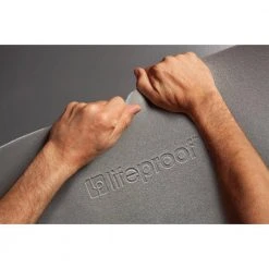 Lifeproof Carpet Cushion Sample - 5/16 in. Thick Waterproof Premium Plus Carpet Cushion - Color Gray 8 in. x 8 in. -Lifeproof Sales Store lifeproof carpet padding 1200000821 1f 1000
