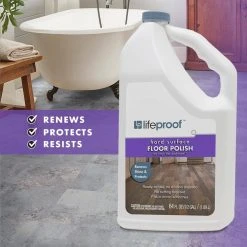 Lifeproof 64 oz. Resilient Floor Low Gloss Polish -Lifeproof Sales Store lifeproof hard surface cleaners 00385106 31 1000
