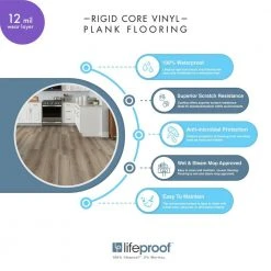 Lifeproof Moose Lake Chestnut 8.98 in. W x 48.03 in. L Waterproof Click Lock Luxury Vinyl Plank Flooring (17.98 sq. ft./case) 19 Lifeproof Moose Lake Chestnut 8.98 in. W x 48.03 in. L Waterproof Click Lock Luxury Vinyl Plank Flooring (17.98 sq. ft./case) -Lifeproof Sales Store moose lake lifeproof vinyl plank flooring hlvspc031 c 1f 1000