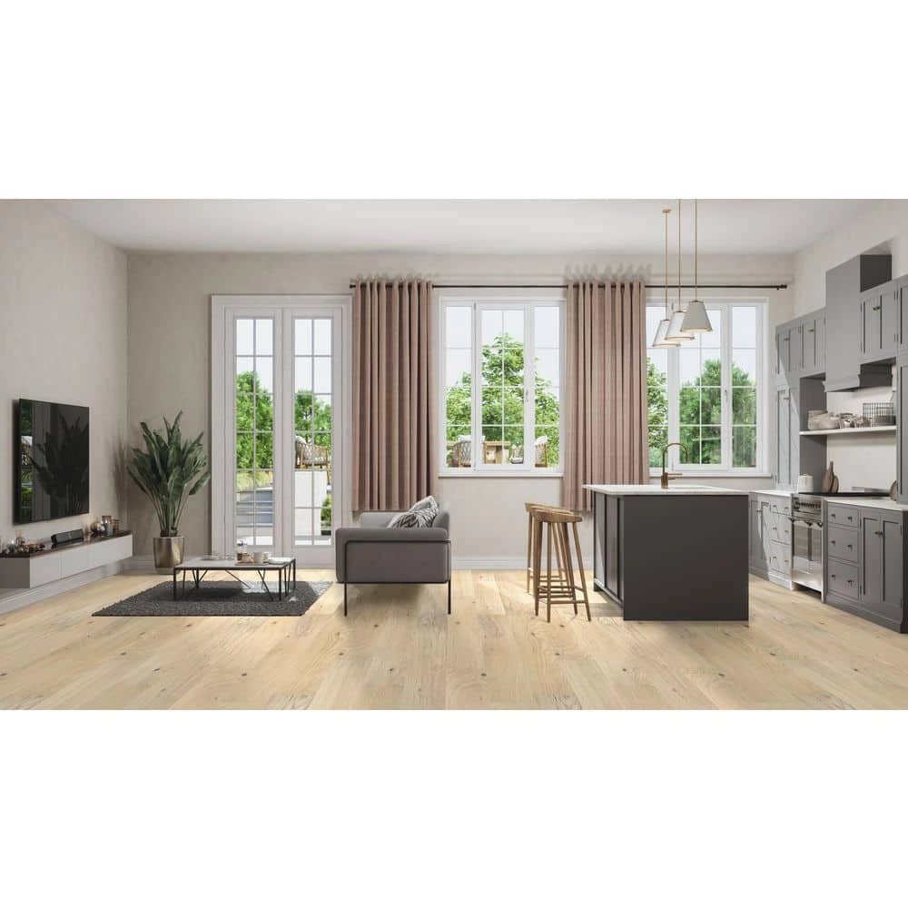 Lifeproof Shenandoah Oak 6.5 in. W x 48 in. L Engineered Waterproof Click Lock Hardwood Flooring (21.67 sq. ft./case) 2 Lifeproof Shenandoah Oak 6.5 in. W x 48 in. L Engineered Waterproof Click Lock Hardwood Flooring (21.67 sq. ft./case) - Image 2