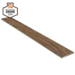 Lifeproof Toffee Wood 3 in. x 24 in. Glazed Porcelain Bullnose Trim Tile (0.48 sq. ft. / piece) -Lifeproof Sales Store toffee lifeproof tile trim lp36p43f9cc1p1 c3 1000